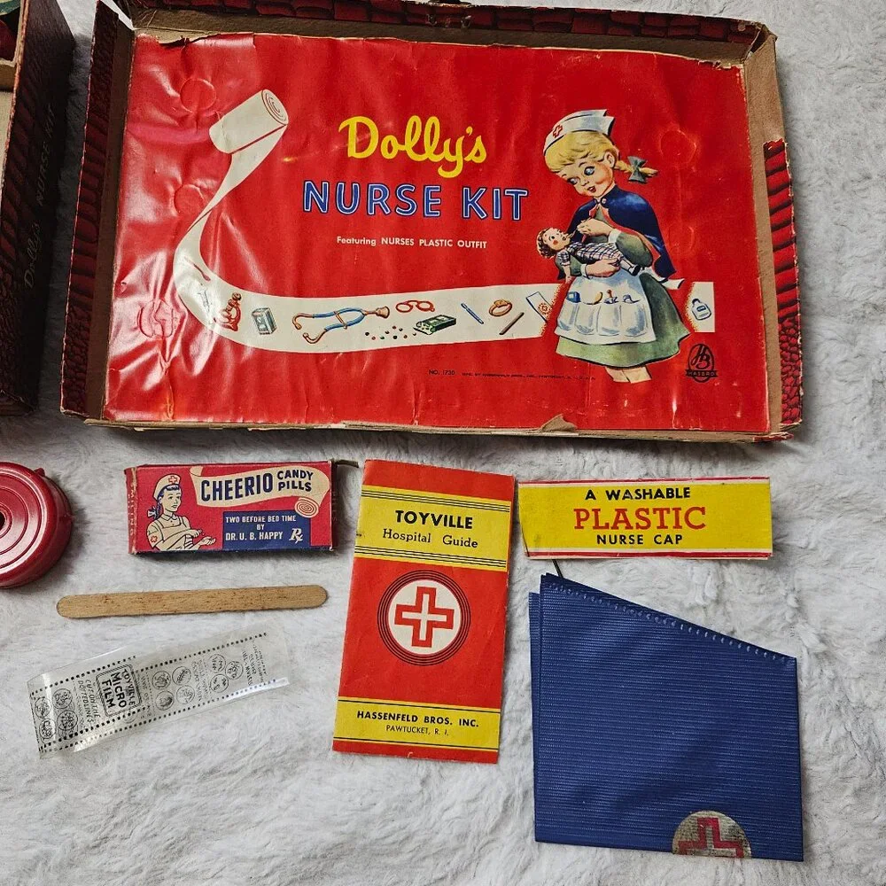 Vintage 1950s Hasbro Dolly's Nurse Kit NO. 1730 Incomplete Advertised in LIFE